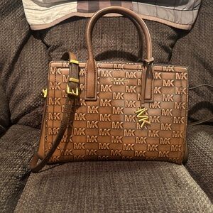 Michael Kors MD Satchel with Gold Accents